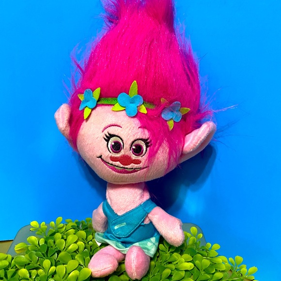 TROLLS DREAMWORKS POPPY TALKING TROLL 2015 PLUSH BY HASBRO WORKS!  14” - Picture 3 of 13
